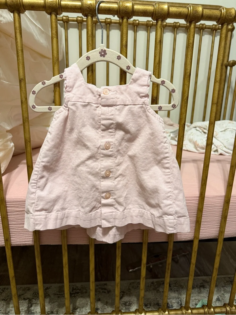Vintage Carter's Light Pink Sleeveless Pleated Baby Dress